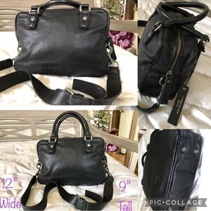 Liebeskind Black Leather Messenger Bag
